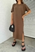 VESTIDO LONGO ZARA MARROM CAFÉ
