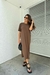 VESTIDO LONGO ZARA MARROM CAFÉ - comprar online