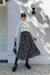 SAIA MIDI SWEET FLORAL LIBERTY PRETO - comprar online