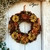 Scented Door Wreath with Pinecone Flowers in Yellow, Orange and Mustard - Charming Handmade Decoration