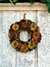 Image of Scented Door Wreath with Pinecone Flowers in Yellow, Orange and Mustard - Charming Handmade Decoration