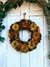 Scented Door Wreath with Pinecone Flowers in Yellow, Orange and Mustard - Charming Handmade Decoration on internet