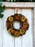 Scented Door Wreath with Pinecone Flowers in Yellow, Orange and Mustard - Charming Handmade Decoration - buy online