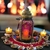 Pink Moroccan Lamp with Aged Gold in High Relief - Handmade and Sustainable