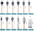 Kit 12 Utensílios De Cozinha Em Silicone E Cabo De Madeira - loja online