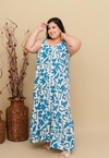 VESTIDO LAURA - AZUL E BRANCO - comprar online