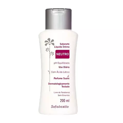 Sabonete Líquido Íntimo Neutro com Ácido Lático 200ml Sofisticatto - comprar online
