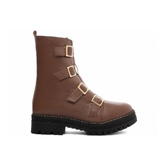 Bota Coturno Sola Tratorada Couro - BeegRio
