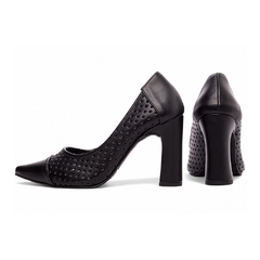 Sapato Scarpin PRETO Feminino Vazado Estiloso - comprar online