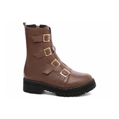 Bota Coturno Sola Tratorada Couro - comprar online