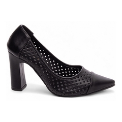 Sapato Scarpin PRETO Feminino Vazado Estiloso
