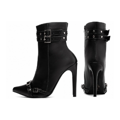 Bota Bico Fino Salto 12 Cano Médio - comprar online
