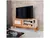 Rack para TV até 55" EDN Móveis Cayman 1 Porta Tela Rattan Off White e Cedro Pés Retrô - comprar online