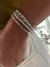Pulsera cuatro vueltas en cristal y plata M01. (El dije es aparte)
