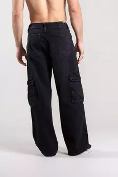 JEAN WIDE LEG CARGO NEGRO