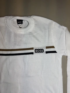 Suéter Boss Assinatura No Peito - Branco - comprar online