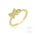 Anel Wings Zirconia Dourado