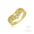 Anel Royalty Zircônia Dourado