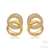Brinco Whisper Dourado Zircônia Cristal