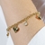 Pulseira Rose Zircônia Dourado na internet