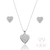 Conjunto Hearts Zircônia Ródio