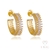 Brinco Oasis Dourado Zircônia Cristal