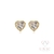 Brinco Hearts Zircônia Dourado