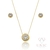 Conjunto Light Spot Zircônia Dourado