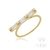 Anel Yasmim Slim Zircônia Dourado