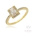 Anel Solitário Eternity Zircônia Dourado