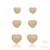 Trio de Brincos Purity Trio Zircônia Dourado - comprar online