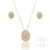 Conjunto Riviera Zircônia Dourado - comprar online