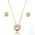 Conjunto Haven Zircônia Dourado
