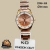 Reloj KO 2298 de tono rose, con piedras de cuadrante elegante y máquina Miyota y resistente a salpicaduras. Incluye pila, estuche y garantía. ¡CarpinTech! www.carpinchotecnologico.com