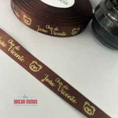 Fita de Cetim Personalizada de 15mm de Largura (Logomarca, casamentos, aniversários, eventos)