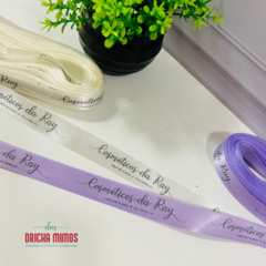 20 metros DE FITA PERSONALIZADA DE 10mm LARGURA logomarca/casamento/aniversários/eventos - Dricka Mimos