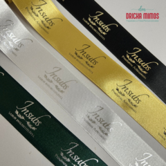 30 metros DE FITA PERSONALIZADA DE 10mm LARGURA logomarca/casamento/aniversários/eventos - Dricka Mimos