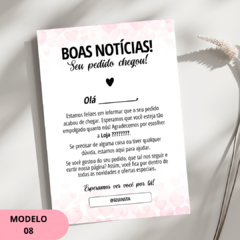 Cartão de Agradecimento tamanho 10x7cm ESCOLHER MODELO na internet