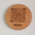 POSAVASOS CON QR REDONDO - Andes Láser
