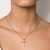 542916 - Pingente Rommanel folheado a ouro cruz com cristal coração e zircônias - Luxury Joias