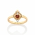 513571 - Anel Rommanel skinny folheado a ouro adaga e coração com zircônia e rhodium - comprar online