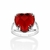 810341 - Maxi anel Rommanel de prata coração com cristal vermelho - comprar online