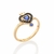 513572 - Anel Rommanel skinny folheado a ouro Rainha Má com zircônias e rhodium negro - comprar online