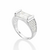 810351 - Anel Rommanel de prata retangular com zircônias - comprar online