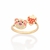 513574 - Anel Rommanel skinny folheado a ouro urso Lotso e morango com resina - comprar online