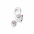 840190 - Pingente Rommanel berloque de prata perfume e batom com resina - comprar online
