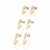 527394 - Kit brinco meia argola banhado a ouro 18k