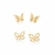 527367 - Kit brinco borboletas banhado a ouro 18k - comprar online