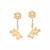 527471 - Brinco Rommanel folheado a ouro floco de neve e Olaf - comprar online