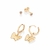527423 - Kit brinco solitário e argola com borboleta banhado a ouro 18k com zircônias na internet